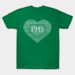 PHS English Love White Text T-Shirt